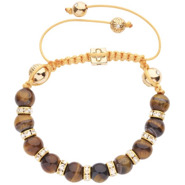 Unisex Marcrame Bracelet - TIGER EYE or