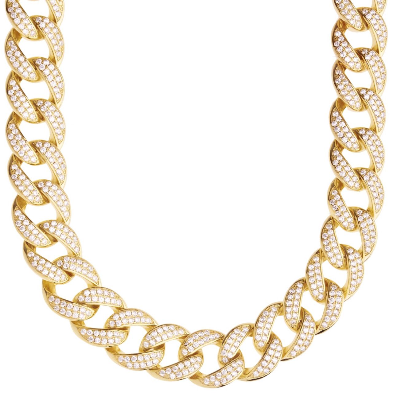 Premium Bling Sterling 925er Silber Miami Cuban Kette – 14mm