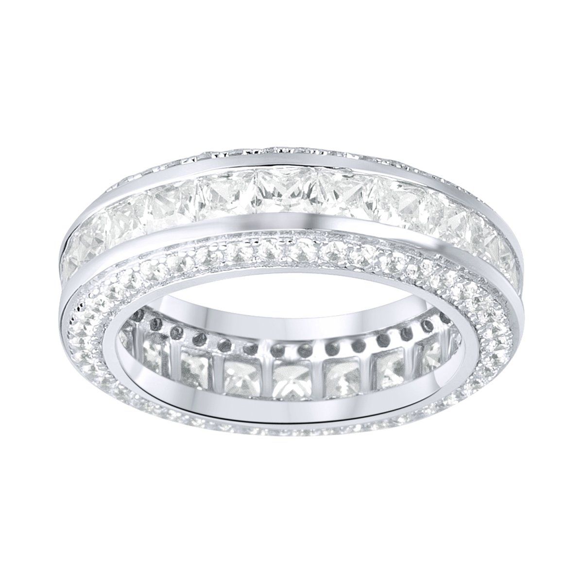 Sterling 925er Silber Pave Ring – FULL ICED ETERNITY