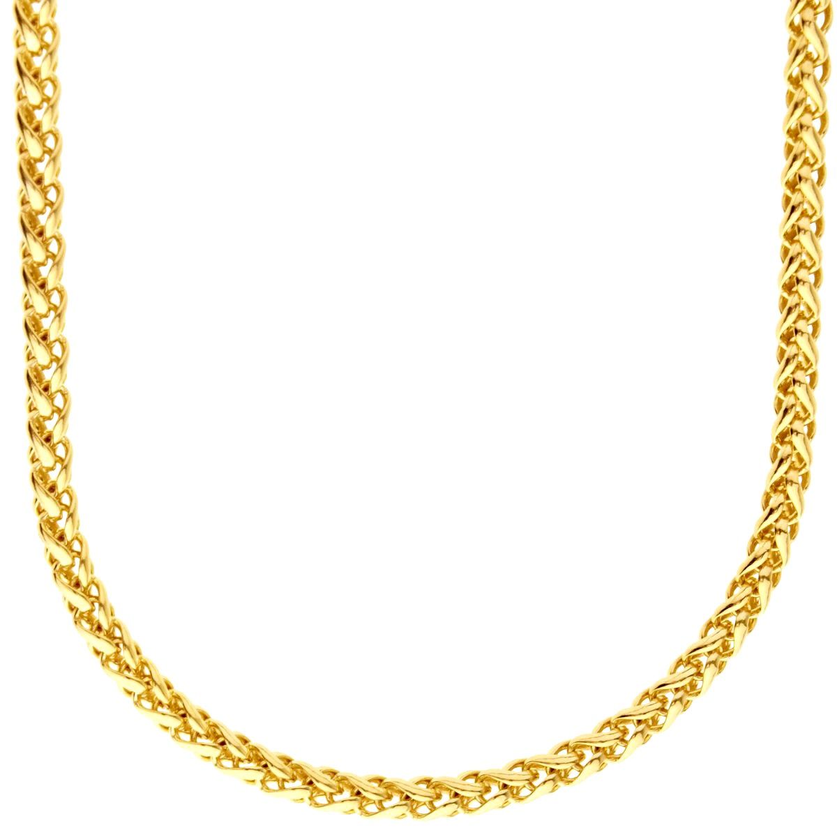 Sterling 925er Silber Bling Weizenkette – SPIGA 4mm gold