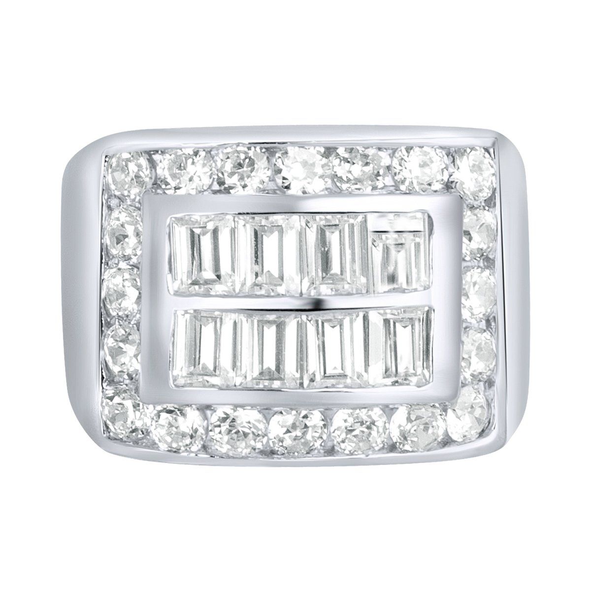 Sterling 925er Silber Pave Ring - KING BLING