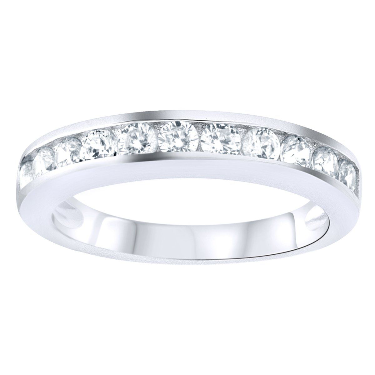 Sterling 925er Silber Pave Ring – CZ BAND